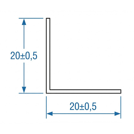 Selbstklebender PVC-Winkel für Außenecken 20×20mm Weiß 2m