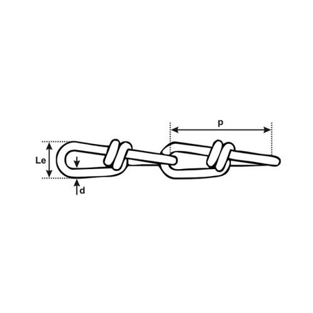 Knotenkette Stahlkette VICTOR DIN 5686 Verzinkt 2,2mm