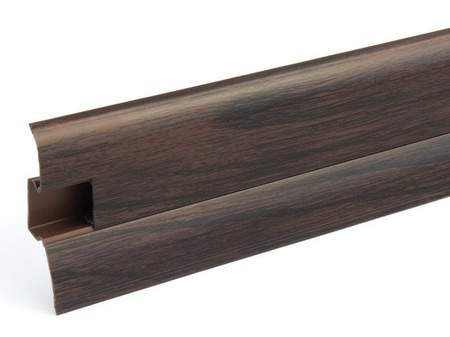 2m Fussleiste 62mm WENGE Fußleiste Leiste Sockelleiste Laminatleiste Bodenleiste PVC + Montagematerial GRATIS