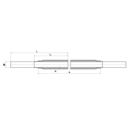 Spannschloss ROHR GERADE Wantenspanner Spannschraube M20