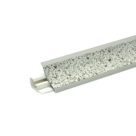 1,5m 2,5m 3m Abschlussleiste Küchenabschlussleiste Küchenleiste Arbeitsplatte Wandabschlussleiste Tischplattenleisten PVC 23mm GRANIT HELL + Schrauben GRATIS