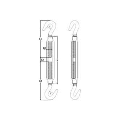 Spannschloss Edelstahl Haken Haken V4A Wantenspanner Spannschraube Drahtspanner M12