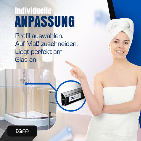 Magnetdichtung Dichtung Schwarz Duschtürdichtung 6mm 8mm