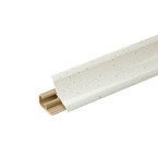 1,5m 2,5m 3m Abschlussleiste Küchenabschlussleiste Küchenleiste Arbeitsplatte Wandabschlussleiste Tischplattenleisten PVC 23mm ANDROMEDA WEISS + Schrauben GRATIS