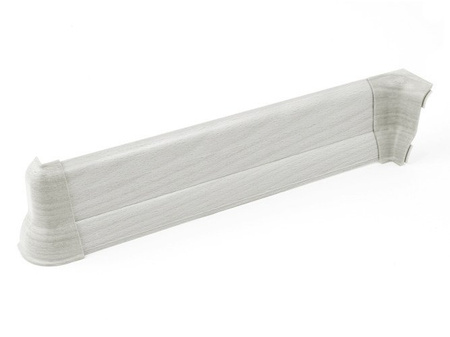 2m Fussleiste 62mm ESCHE GRAU Fußleiste Leiste Sockelleiste Laminatleiste Bodenleiste PVC + Montagematerial GRATIS