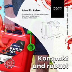 Kraftstoffkanister mit zwei Griffen und Auslaufrohr 10L