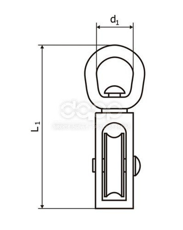 Seilrolle VIRBEL Drahtseilblock Umlenkrolle Blockseilrolle Blockrolle 30kg 1/2''