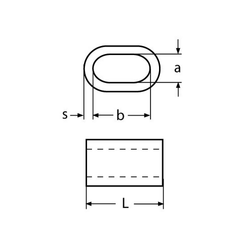 Pressklemme aus KUPFER Drahtseil 5mm