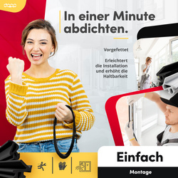 Fensterdichtung S-1251 Schwarz Salamander PVC Kunststofffenster Dichtung