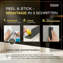 Winkelprofil Winkelleiste PVC 40x40 SCHWARZ 1m