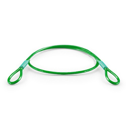Stahlseil Verzinkt PVC GRÜN mit Ösen Schlaufenseil Öse - Öse Schlaufe Drahtseil Seil mit Schlaufen 2/4mm 1x19