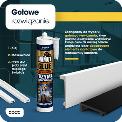 Karnis-Abdeckleiste 10 cm Weiß 2 m