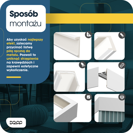 Karnis-Abdeckleiste 10 cm Weiß 2 m