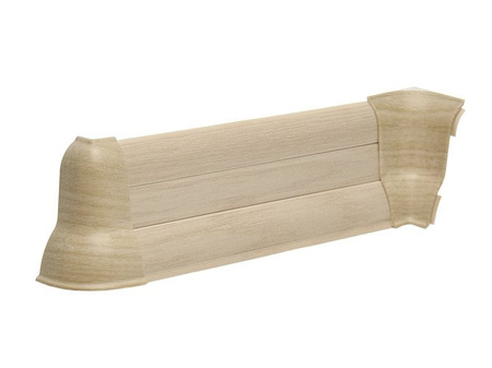 2m Fussleiste 62mm EICHE SIBIRIEN Fußleiste Leiste Sockelleiste Laminatleiste Bodenleiste PVC + Montagematerial GRATIS
