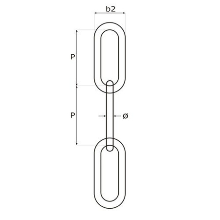 Edelstahl Rundstahlkette DIN 5685 3mm