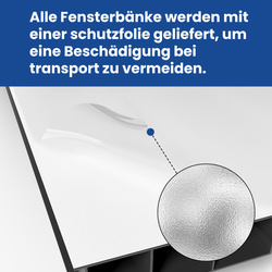 Fensterbank Fensterbrett für den Innenbereich PVC Tiefe 20cm EICHE SKANDINAVISCH + Endkappen GRATIS!