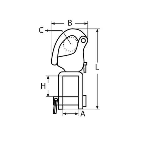 Schnappschäkel Mit Wirbelschakäl 70mm 780kg