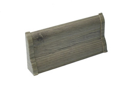 2m Fussleiste 62mm EICHE DUNKEL Fußleiste Leiste Sockelleiste Laminatleiste Bodenleiste PVC + Montagematerial GRATIS