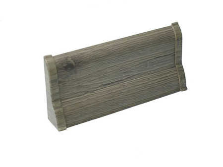 2m Fussleiste 62mm EICHE DUNKEL Fußleiste Leiste Sockelleiste Laminatleiste Bodenleiste PVC + Montagematerial GRATIS