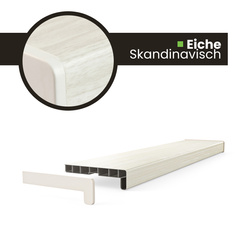 Fensterbank Fensterbrett für den Innenbereich PVC Tiefe 35cm EICHE SKANDINAVISCH + Endkappen GRATIS!