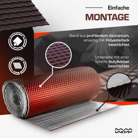 Kaminanschlussband Wandanschlussband Dachanschlussband 3D Struktur ALU Dachrolle GRAPHIT