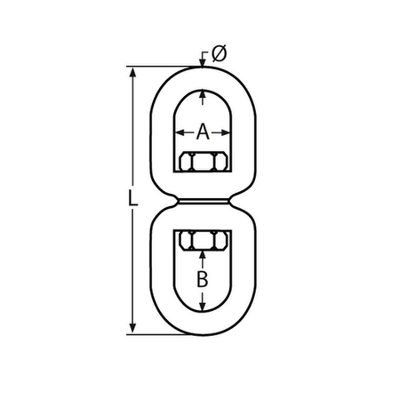 Edelstahl Wirbel Auge - Auge 10mm