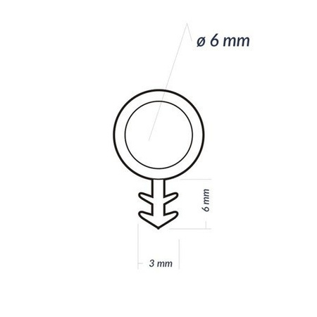 Fensterdichtung KD-2 Ø6 Braun für Holzfenster – Flügel Rahmen