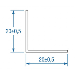 Selbstklebender PVC-Winkel für Außenecken 20×20mm Weiß 2m