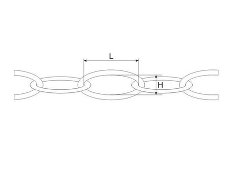 Zierkette Oval 2,8mm Brüniert - 30m