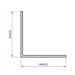 Selbstklebender PVC-Winkel für Außenecken 40×40mm Weiß 2m